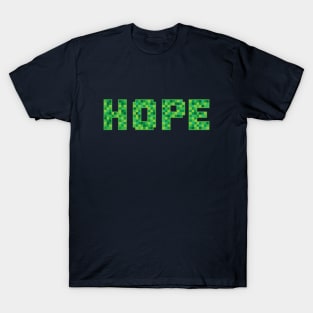 Hope In Pixels Video Game Typography T-Shirt